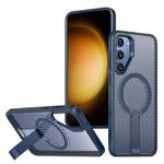 For Samsung Galaxy S23+ 5G kalebol Honeycomb Cooling MagSafe Holder Phone Case(Blue)