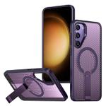 For Samsung Galaxy S23+ 5G kalebol Honeycomb Cooling MagSafe Holder Phone Case(Purple)