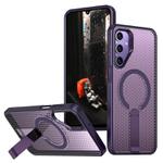 For Samsung Galaxy A16 5G kalebol Honeycomb Cooling MagSafe Holder Phone Case(Purple)