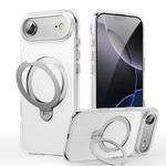 For iPhone 17 Air Gear-Style Stress Relief 360 Rotation Holder MagSafe Phone Case(Transparent)