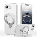 For iPhone 16e Gear-Style Stress Relief 360 Rotation Holder MagSafe Phone Case(Transparent)