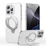 For iPhone 16 Pro Max Gear-Style Stress Relief 360 Rotation Holder MagSafe Phone Case(Transparent)
