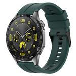 20mm For Amazfit Active 2 / GTS4 Mini xDfind Silicone Black Buckle Watch Band(Dark Green)