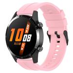 22mm For Huawei Watch GT5 / GT5 Pro xDfind Silicone Black Buckle Watch Band(Pink)