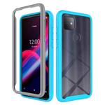 For T-Mobile REVVL 4+ Starry Sky Solid Color Series Shockproof PC + TPU Protective Case(Baby Blue)