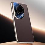 For Huawei Pura 70 Ultra Skin Feel Leather Texture Cooling Phone Case(Brown)