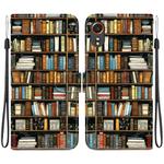 For Samsung Galaxy XCover7 5G Crystal Texture Colored Drawing Leather Phone Case(Bookshelf)