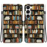 For Samsung Galaxy S23+ 5G Crystal Texture Colored Drawing Leather Phone Case(Bookshelf)
