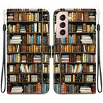 For Samsung Galaxy S21+ 5G Crystal Texture Colored Drawing Leather Phone Case(Bookshelf)