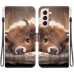 For Samsung Galaxy S21 FE 5G Crystal Texture Colored Drawing Leather Phone Case(Calf)