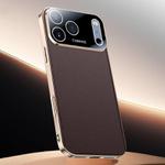 For iPhone 17 Pro Skin Feel Leather Texture Cooling Phone Case(Brown)