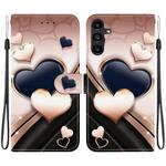 For Samsung Galaxy A15 4G / 5G Crystal Texture Colored Drawing Leather Phone Case(Love Heart)