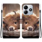 For Redmi Note 14 5G Crystal Texture Colored Drawing Leather Phone Case(Calf)