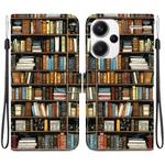 For Redmi Note 13 Pro+ 5G Crystal Texture Colored Drawing Leather Phone Case(Bookshelf)