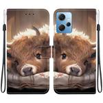 For Redmi Note 12 4G Global Crystal Texture Colored Drawing Leather Phone Case(Calf)