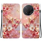 For Redmi K80 / K80 Pro / Xiaomi Poco F7 Pro Crystal Texture Colored Drawing Leather Phone Case(Lantern Butterflies)