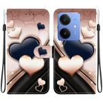 For Realme Neo7 SE Crystal Texture Colored Drawing Leather Phone Case(Love Heart)