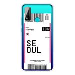 For Huawei P Smart 2020 Boarding Card Series Pattern TPU Protective Case(Flag Seoul)