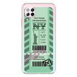 For Huawei P40 Lite 4G Boarding Card Series Pattern TPU Protective Case(Green New York)