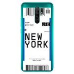 For Xiaomi Redmi 9 Boarding Card Series Pattern TPU Protective Case(New York)