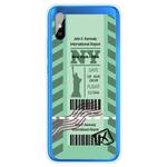 For Xiaomi Redmi 9A Boarding Card Series Pattern TPU Protective Case(Green New York)