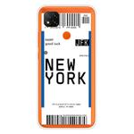 For Xiaomi Redmi 9C Boarding Card Series Pattern TPU Protective Case(New York)