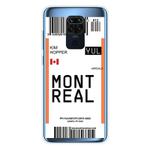 For Xiaomi Redmi Note 9 Boarding Card Series Pattern TPU Protective Case(Montreal)