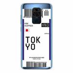 For Xiaomi Redmi Note 9 Boarding Card Series Pattern TPU Protective Case(Flag Tokyo)