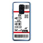 For Xiaomi Redmi Note 9 Boarding Card Series Pattern TPU Protective Case(Kuala Lumpur)