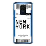 For Xiaomi Redmi Note 9 Boarding Card Series Pattern TPU Protective Case(New York)