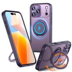 For iPhone 17 Pro Max Kalebol 360-degree Rotating MagSafe Magnetic Holder Phone Case(Purple)
