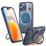 For iPhone 17 Pro Max Kalebol 360-degree Rotating MagSafe Magnetic Holder Phone Case(Blue)