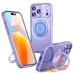 For iPhone 17 Pro Max Kalebol 360-degree Rotating MagSafe Magnetic Holder Phone Case(Light Purple)
