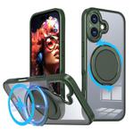 For iPhone 17 Kalebol 360-degree Rotating MagSafe Magnetic Holder Phone Case(Green)