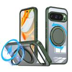 For Google Pixel 9 Pro XL Kalebol 360-degree Rotating MagSafe Magnetic Holder Phone Case(Green)