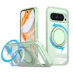 For Google Pixel 9 Pro Kalebol 360-degree Rotating MagSafe Magnetic Holder Phone Case(Avocado Green)