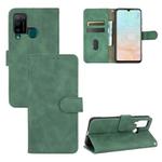 For DOOGEE N20 Pro Solid Color Skin Feel Magnetic Buckle Horizontal Flip Calf Texture PU Leather Case with Holder & Card Slots & Wallet(Green)