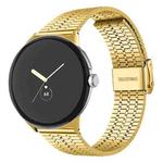 For Google Pixel Watch 3 45mm xDfind Seven Beads Buckle Stainless Steel Watch Band(Gold)
