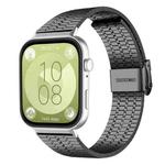 For Huawei Watch Fit4 Pro / Fit4 / Fit3 xDfind Seven Beads Buckle Stainless Steel Watch Band(Black)