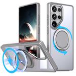 For Samsung Galaxy S25 Ultra 5G Kalebol 360-degree Rotating MagSafe Magnetic Holder Phone Case(Titanium Grey)