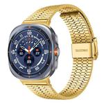 For Samsung Galaxy Watch Ultra / Ultra 2025 xDfind Seven Beads Buckle Stainless Steel Watch Band(Gold)