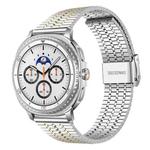 For Samsung Galaxy Watch8 / 8 Classic xDfind Seven Beads Buckle Stainless Steel Watch Band(Silver Gold)