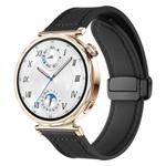 18mm xDfind Crazy Horse Pattern Silicone Skin Magnetic Buckle Watch Band(Black)