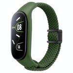 For Xiaomi Mi Band 7 / 6 / 5 / 4 / 3 xDfind Watch Cover Integrated Braided Loop Magnetic Buckle Watch Band(Green)