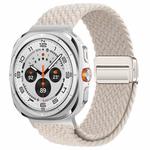 For Samsung Galaxy Watch Ultra / Ultra 2025 xDfind Magnetic Buckle Nylon Braid Loop Watch Band(Starlight)