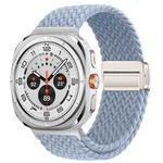 For Samsung Galaxy Watch Ultra / Ultra 2025 xDfind Magnetic Buckle Nylon Braid Loop Watch Band(Light Blue)