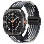 For Samsung Galaxy Watch8 / Watch8 Classic xDfind Magnetic Buckle Nylon Braid Loop Watch Band(Dazzling Black)