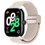 For Xiaomi Smart Band 9 Pro/8 Pro/Redmi Watch 5/4 xDfind Magnetic Buckle Nylon Braid Loop Watch Band(Starlight)