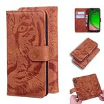 For Motorola Moto G7 Play (EU Version) Tiger Embossing Pattern Horizontal Flip Leather Case with Holder & Card Slots & Wallet(Brown)