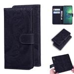 For Motorola Moto G8 Plus Tiger Embossing Pattern Horizontal Flip Leather Case with Holder & Card Slots & Wallet(Black)